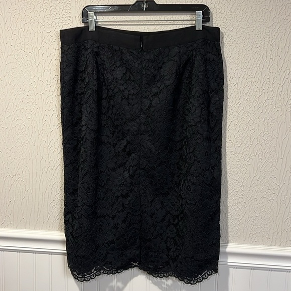Talbots NWT black lace pencil skirt Size 16 - Picture 11 of 14